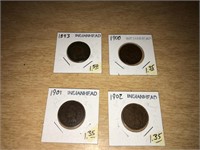 Indian Head Penny LOT in Cases