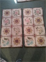 Set of 3 Vintage Window pane rugs