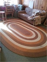 Large Oval Area rug braided 8' x 12'