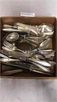Multiple partial sets of silver plate dinnerware