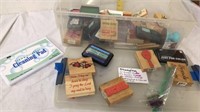 Group of stamps and stamp pads