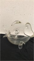 decorative heavy glass fish 14”x11”