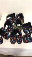 Eight pairs of new slippers various sizes from