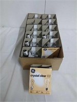 24 GE Crystal Clear 100 watt light bulbs