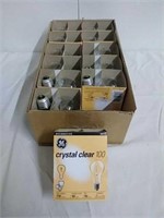 24 GE Crystal Clear 100 watt light bulbs