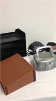 Office organizer caddy file folder cd player and
