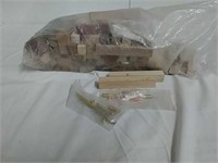 Large group of wood blocks and supplies for