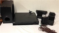 Sony DVD player receiver with subwoofer and five