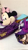 Minnie mouse pillow backpack with kids sleeping