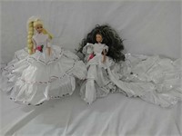 Vintage dolls with wedding dresses
