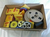 Vintage color movie film reels