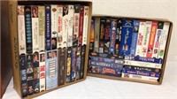 2 boxes of VHS movies