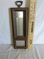 Vintage indoor outdoor thermometer and barometer