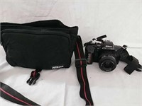 Nikon camera in carrying case