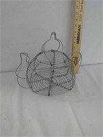 Metal wire egg basket decor