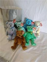 6 collectible Ty Beanie Babies