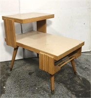 Mid century modern two tier end table
