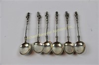 SET OF SIX APOSTLE SPOONS - HIGH SILVER CONTENT