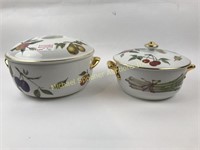 FIVE PIECES OF ROYAL WORCESTER "EVESHAM GOLD"