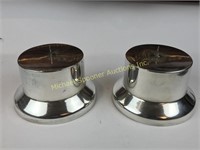 PAIR OF GARRARD & CO LONDON STERLING CANDLESTANDS