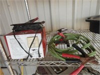 C- BATTERY CHARGER AND JUMPER CABLES