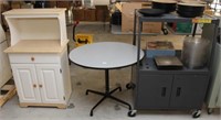 rolling kitchen microwave stand, rolling AV cart &