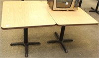pair of 42"x30" Formica style top pedestal tables