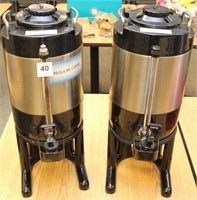 pair of counter top coffee dispensers, Model