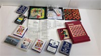 Assorted travel games, chess, checkers, Chinese