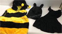 Youth bumblebee costume, black cloth Batman mask,