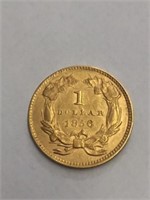 1856 gold $1 coin