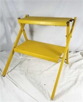 Vintage folding steel step stool