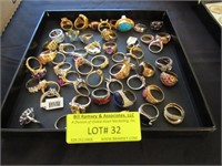Fifty Assorted Lady's Rings