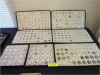 Collection of Seven Trays - Gem Stones
