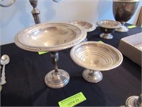 Two Assorted Sterling Footed Bowls