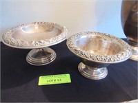 Two Kirk & Son Sterling Footed Bowls