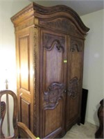 Large Carved Armoire, Two Door
