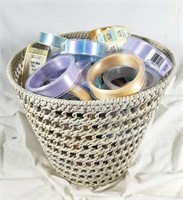 Basket of craft ribbon