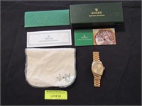 Rolex Men's Watch, 18 K with Box