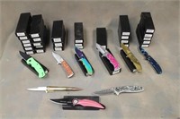 (36) Assorted Spring Assist Folding Knives