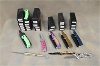 (36) Assorted Spring Assist Folding Knives