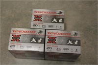 (3) Boxes of Winchester 20 Gauge 4 Shot Ammo