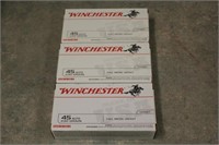 (3) Boxes Winchester 45 Auto Ammo, 50 Round