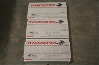 (3) Boxes of Winchester 40 Auto Ammo, 50 Round