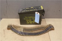 Ammo Can & Belt Of 308 762 Military Blanks