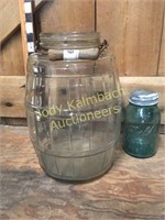 Old glass pickle jar