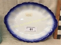 Antique Limoges blue border platter