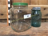 Old glass coffee jar