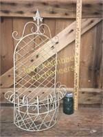 Vintage French style iron wall planter