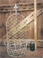 Vintage style French iron wall planter